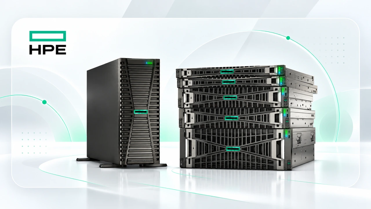 Servidores HPE en formato torre y rack